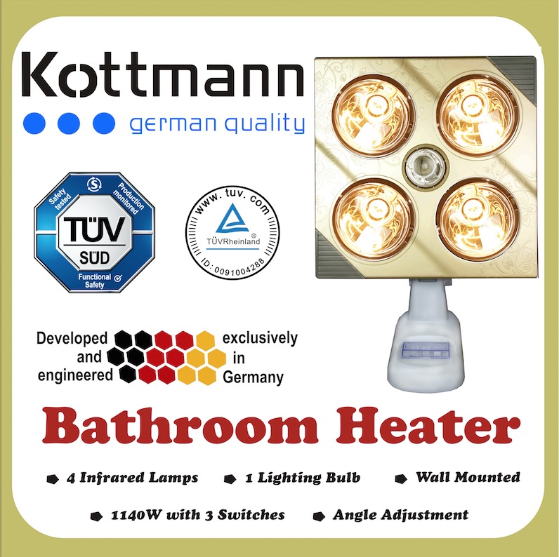 Đèn sưởi 4 bóng treo tường Kottmann – K4BG